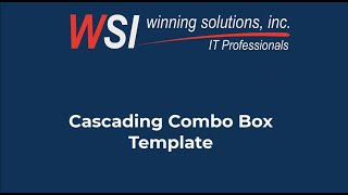 WSI Cascading Combo Boxes Database Template