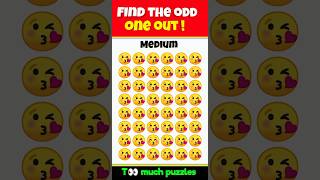 find the odd emoji out ! test your eyes by emoji challenge #shorts #riddles #paheli