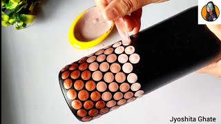 Very Beautiful And Elegant Mirror Bottle Art| Dot art Painting| Mirror Bottle Art| DIY Gift Ideas|