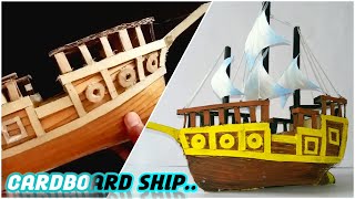 Cardboard Ship || how to make diy pirate ship using cardboard.