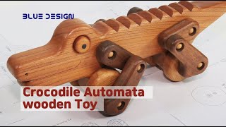 How to Make a Wood Toy Automata Pull Along Toy Crocodile