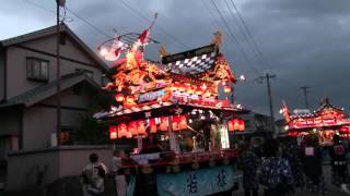 三佐・野坂神社春季大祭２０１６　宵山『山車のご巡幸』夕暮編