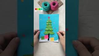 Christmas Tree Card #shorts #craftsforkids #crafts #craft