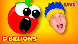 LIVE - D Billions Healthy Fruits & Vegetables | Om Nom, Yummy Yum!, Sweet Apple with New Heroes