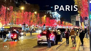 [4K] The lights on the Champs-Elysées, Paris France 🇫🇷