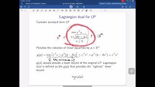 Lecture 7 Linear Programming Duality