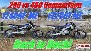 450 vs 250 Moto Shootout: '23 YZ450 Monster Edition vs '22 YZ250F Monster Edition Back to Back!