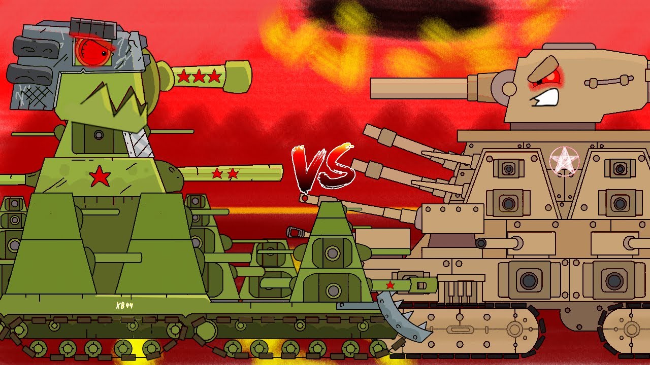 SOVIET KV-44 VS AMERICAN KV-44 - Cartoons About Tanks - YouTube