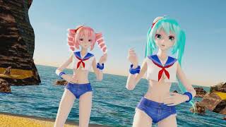 [MMD 4K] 19006 TDA Sailor Miku Teto Playing with Fire BLACKPINK [DL][RAY 1.5.2]