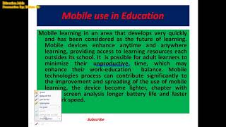 ICT training Part:4 Mobile Phone use for teaching and learning !!