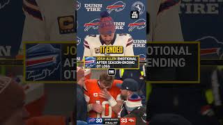 Josh Allen in tears after OT playoff loss 😢 #NFL #Playoffs #Bills #JoshAllen