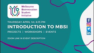 MBSI Introductory Event Recording (1st April 2021)