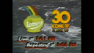 Illinois Lottery Promo on KDNL-TV ABC Channel 30 St. Louis 1986