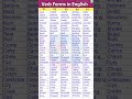 verb forms in english v1 v2 v3 v4 v5 verb verb forms verb list english vocabulary shorts