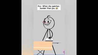 SUBSCRIBE::When she punches harder than you 🤣  #fyp #viral #foryou #relatable #humor #darkhumor