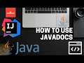 How to use Javadocs in intellij