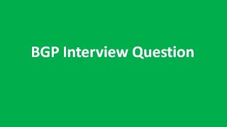 Top 14 BGP interview questions