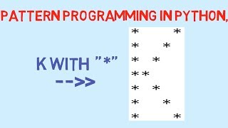 Star/Asterisk in "K" shape Python Pattern Programming.