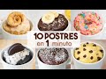 10 POSTRES en TAZA en MICROONDAS 🍩❤️ | ¡en 1 minuto!