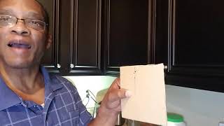 Part 1: Using a homemade template to install kitchen cabinet knobs and pull handles.