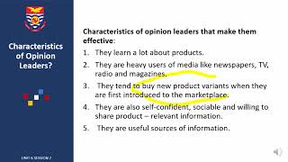 Consumer Behaviour Unit 6 Session 2