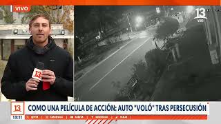 Auto "voló" tras persecución policial en Puente Alto