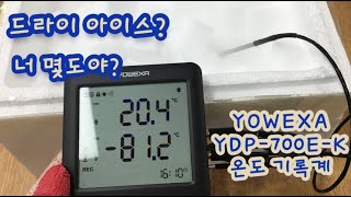 드라이아이스 온도는 몇도일까? YOWEXA 요엑사 YDP-700E-K 온도데이터로거 사용법, 온도기록계