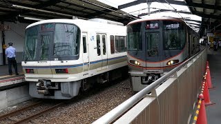 【4K】221系NB805編成と323系LS10編成 大阪環状線・森ノ宮駅