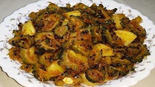 Karela Aloo - Karela Recipe - Bitter Gourd Recipes - Karela Aloo Recipe