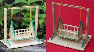 Matchstick Art and Craft Ideas | How to Make Matchstick Miniature Swing | Matchstick Jhula