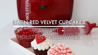 Satin Red Velvet Cupcakes made in Holstein Cupcake Maker