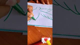 How To Draw A Bird In 10 Seconds | #howto #drawing #bird 🕊✍ #lol #gags #memes #art #shorts