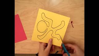 Keith Haring positive and negative space art project