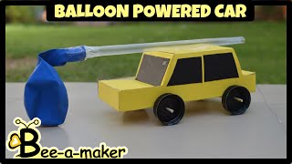Balloon Car | DIY | Air powered car | School project | science project | STEM activity