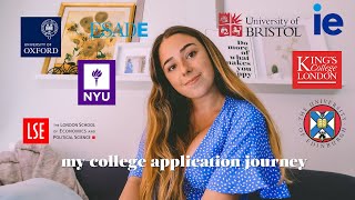 MY COLLEGE/UNI APPLICATION JOURNEY ♡ accepted to NYU, LSE, King's College and more