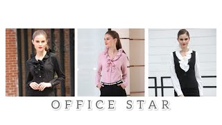 【1月-穿搭】成熟小姐姐風~荷葉邊襯衫♡【OFFICE STAR】20220105