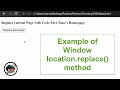 Window location replace | Example Output