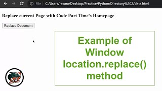Window location replace | Example Output