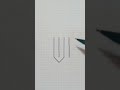 Drawing U 3d Letter #drawing #3d #art #shorts