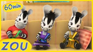 Zou, Zak, and Elzee Play Together | 1 Hour Compilation | Zou in English 🦓 | Cartoons for Kids