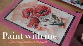 Poppies Watercolour painting