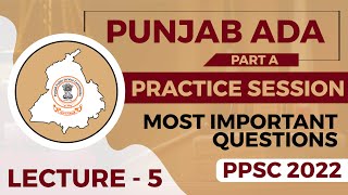 Punjab ADA CrPC Previous Year Questions Part A ( Lecture - 5 ) | Public Service Commission (PPSC)