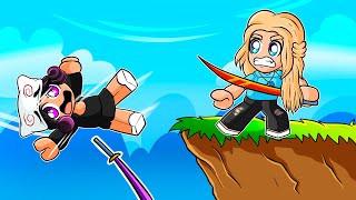 Trinity Throws Blake Off a Mountain in Zo Samurai Sword Fighting!!