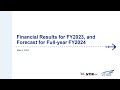 Presentation Meeting for FY2023 Financial Results and FY2024 Full-year Forecast (including Q&A)