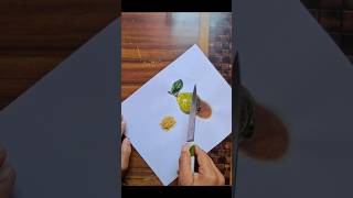 Realistic Guava Painting |🍒🍐|Realistic drawing |#fruit  #art #shorts