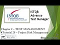 ISTQB Test Manager | 2.4.5 Project Risk Management  | 2.4 Test Documentation & Work Products