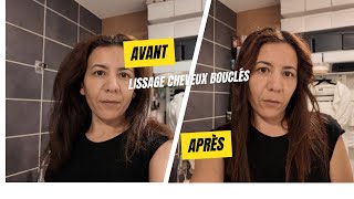 Lissage sur cheveux bouclés