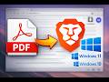 How to Save Webpages as PDFs in Brave Browser on Windows 11 and 10 | GearUpWindows Tutorial