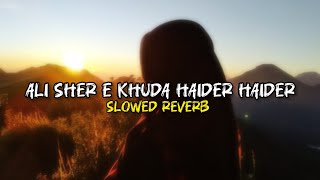 Ali Sher e Khuda Haider Haider ( Slowed + Reverb ) - Mir Hassan Mir