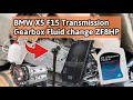 BMW X5 F15 ZF8HP Gearbox Transmission Fluid Change | X5 výmena prevodového oleja